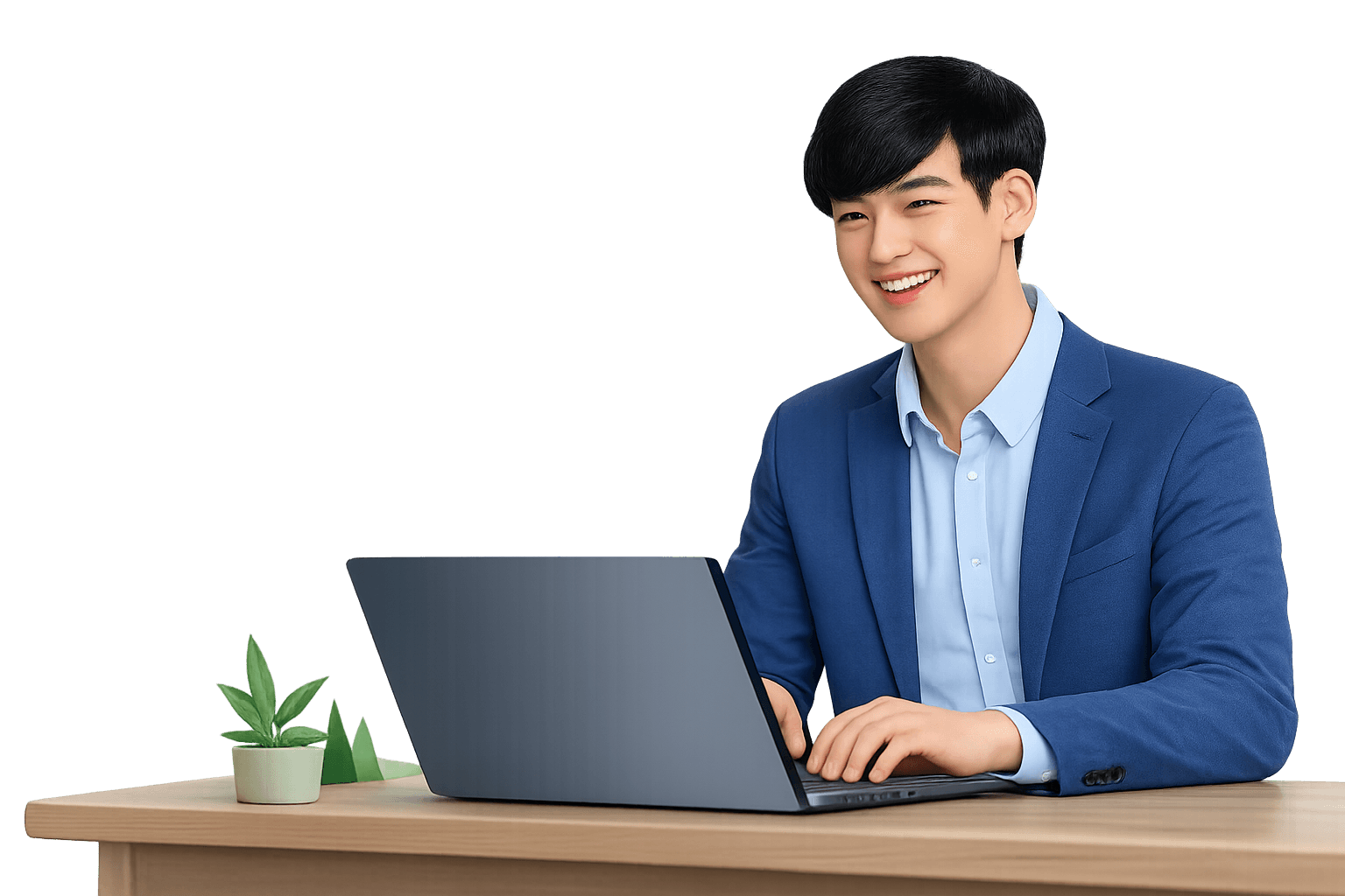 A traveler working comfortably online during a trip